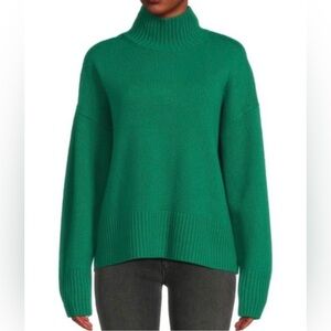 TWP 100% Cashmere Green High Neck Sweater Sz M $795